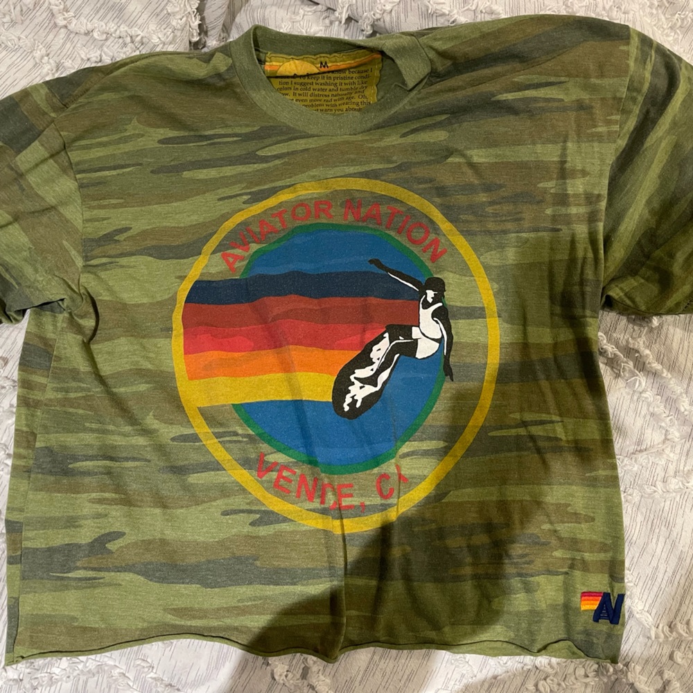 Aviator nation camo shirt